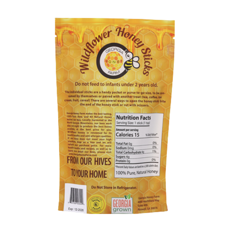 Wildflower Honey Sticks (1 lb)